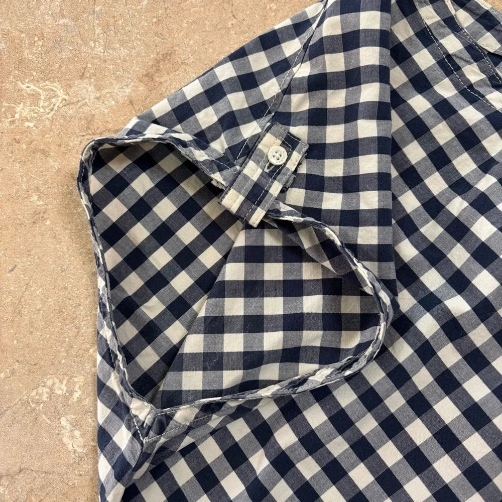 Woolrich Navy/White Gingham Top Size L
